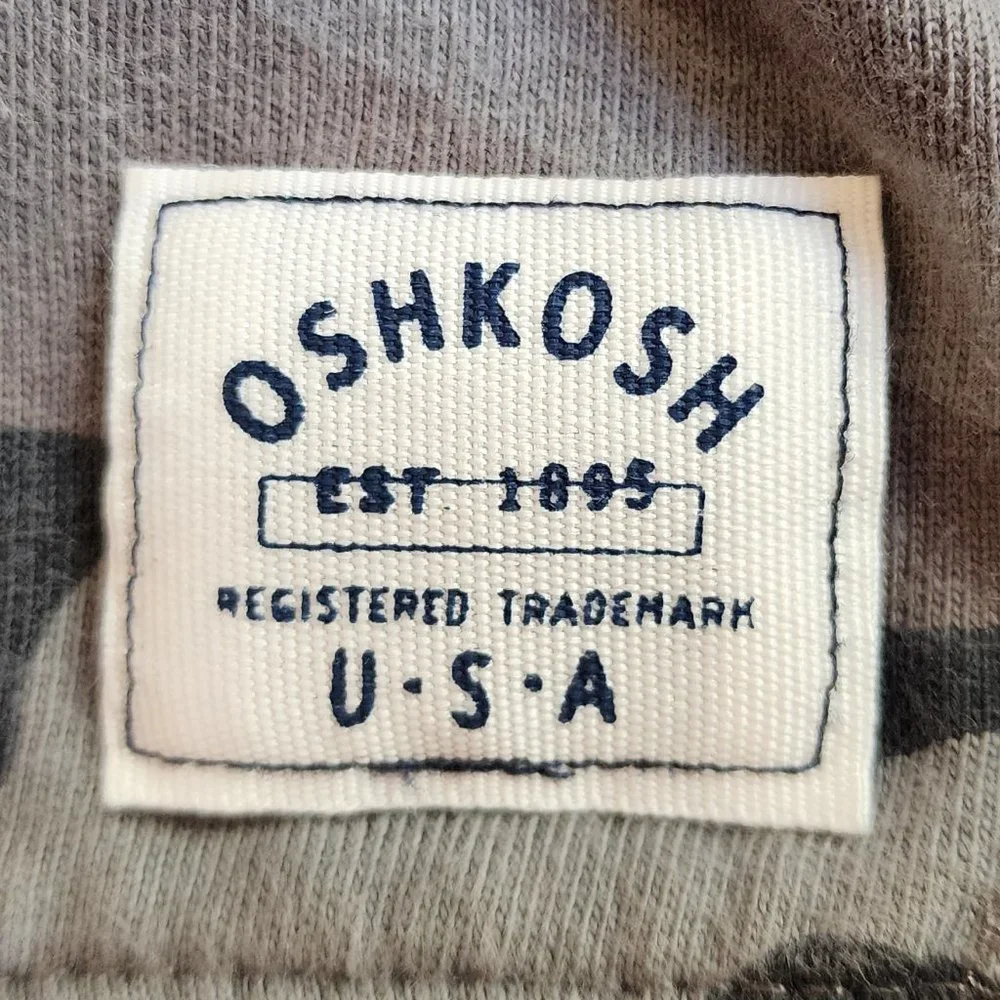 OshKosh B'gosh Gray Camo Hooded Jersey Size 3T